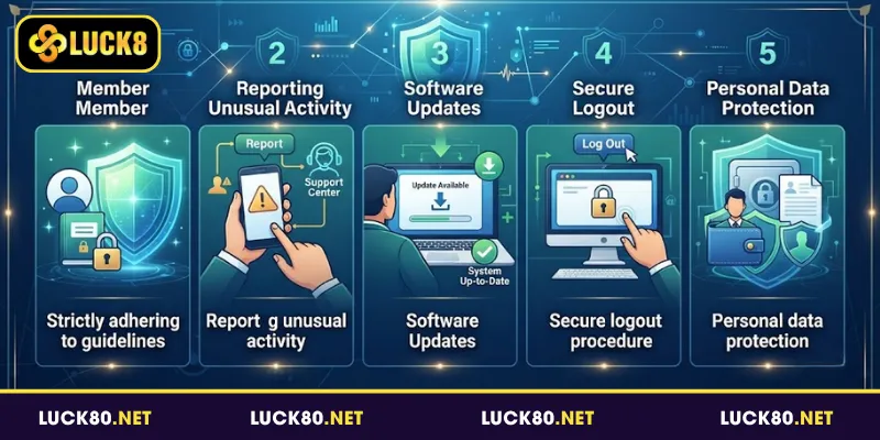 Chính Sách Bảo Mật Luck8 - Cam Kết An Toàn Dữ Liệu Hội Viên 6 Nghĩa của của hội viên khi tuân thủ chính sách bảo mật của Luck8