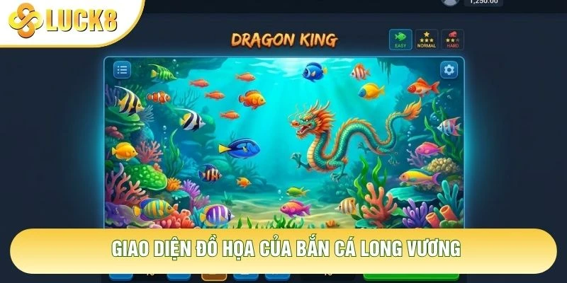 Giao diện đồ họa của bắn cá long vương