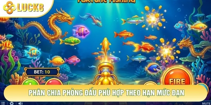 Phân chia phòng đấu phù hợp theo hạn mức đạn